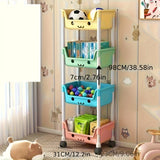 Carro de almacenamiento rodante multicapa, carrito móvil multifuncional para cocina, sala y dormitorio, fácil de mover y guardar. Estante duradero en colores macaron perfecto para cocina, baño y habitación - ideal para una familia de 13