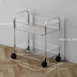 Carrito Organizador de Acrílico Rodante de 1 pieza con 2/3/4 Niveles para Baño y Sala de Estar - Almacenamiento Transparente, Marco Duradero de Acrílico/Metal, Diseño Elegante y Versátil para Cosméticos, Artículos de Tocador, Decoración del Hogar | Marco