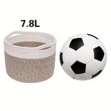 2 piezas Cesta de almacenamiento tejida pequeña - 23.88 x 18.03 cm - Cesta redonda con asa - Cesta para juguetes - Cesta pequeña para organización de ropa sucia - Cesta pequeña para regalos