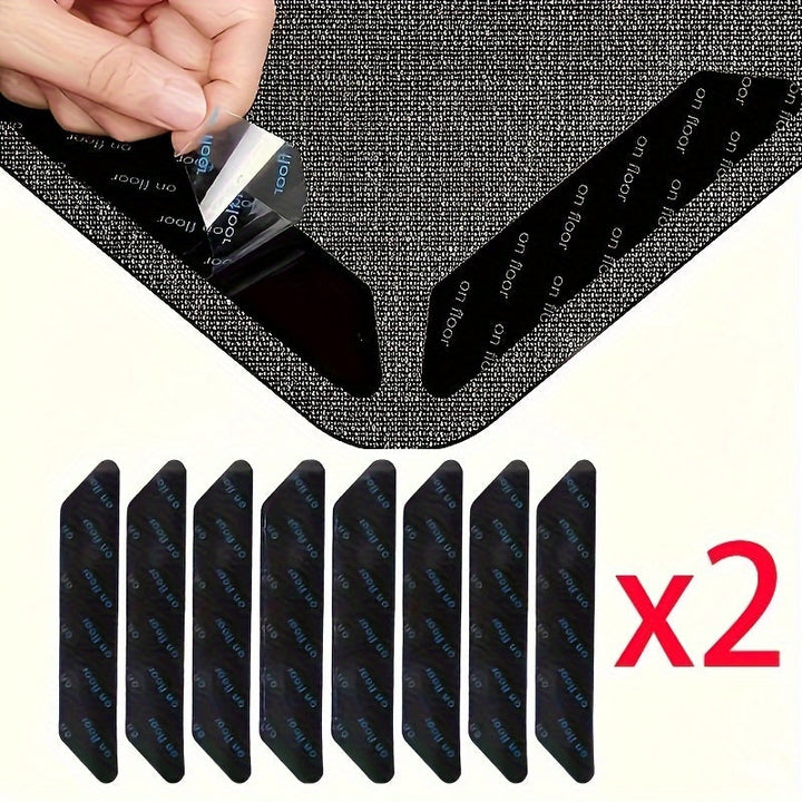 Juego de 8/16/24pcs de Adhesivos Antideslizantes para Alfombras - Cinta Doble Cara Reutilizable para Cocina, Sala de Estar, Baño - Esenciales de Decoración para el Hogar de ABS Duradero