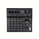 Consola Mezcladora de Audio Metálica Profesional TAVOOSOP de 6 Canales con Interfaz USB, Mezclador de Sonido Portátil para Transmisión en Vivo, Podcasting, DJ y Karaoke - , Sonido de Alta Fidelidad, Grabación Multicanal, Podcasting Escénico y Mezcla Musi