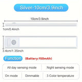 1 luz LED recargable con sensor de movimiento magnético – Iluminación inalámbrica para gabinetes con brillo ajustable, alimentada por USB, ideal para cocina, clóset, armario y más