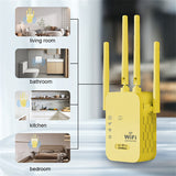 Extensor de WiFi OEKE-1200Mbps - Repetidor/Enrutador inalámbrico, Cobertura de hasta 10,000 pies cuadrados, Antiinterferencias, Ideal para noches de juegos en familia y celebraciones al aire libre - Enchufe estadounidense, Regalo perfecto para cumpleaños