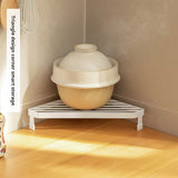 1/2 piezas de estante triangular anti-escaldaduras para encimera de cocina y esquina de pared - soporte aislado para ollas, colgador para secar platos, organizador de almacenamiento de estufa - accesorio de cocina