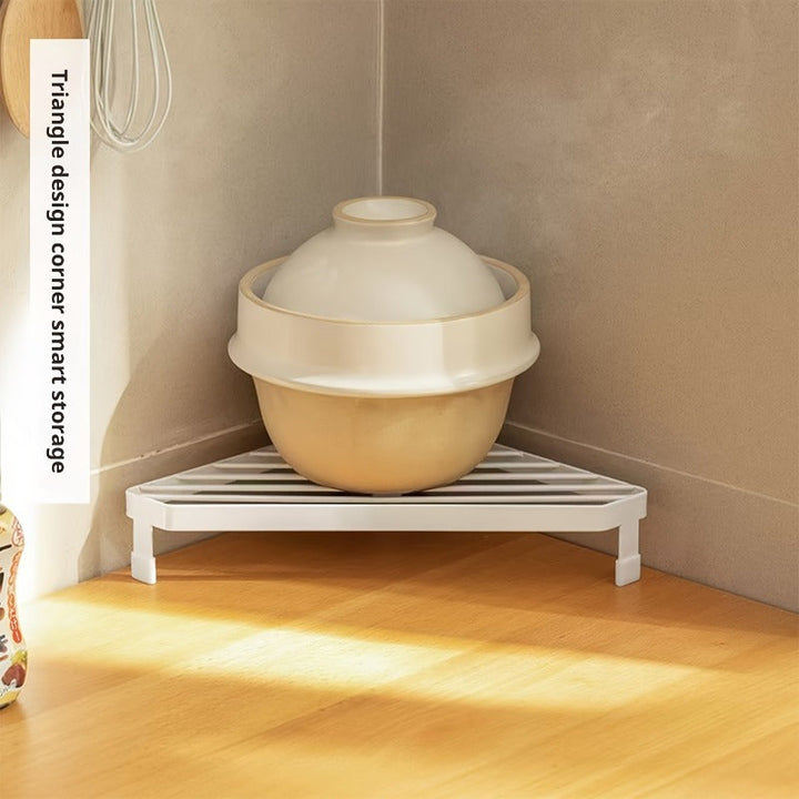 1/2 piezas de estante triangular anti-escaldaduras para encimera de cocina y esquina de pared - soporte aislado para ollas, colgador para secar platos, organizador de almacenamiento de estufa - accesorio de cocina
