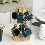 1pc Gancho para Taza de Café en Forma de Árbol, Estante de Almacenamiento para Tazas de Agua, Puede Almacenar 6 Tazas, Estante para Secar Tazas, Gancho para Tazas de Vino, Portavasos para Casa, Restaurante, Cocina, Oficina
