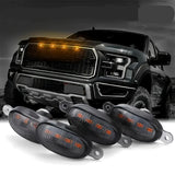 Luces decorativas LED para parrilla automotriz, luces ambientales auxiliares amarillas, ideales para sedanes, SUVs y camionetas, sin batería