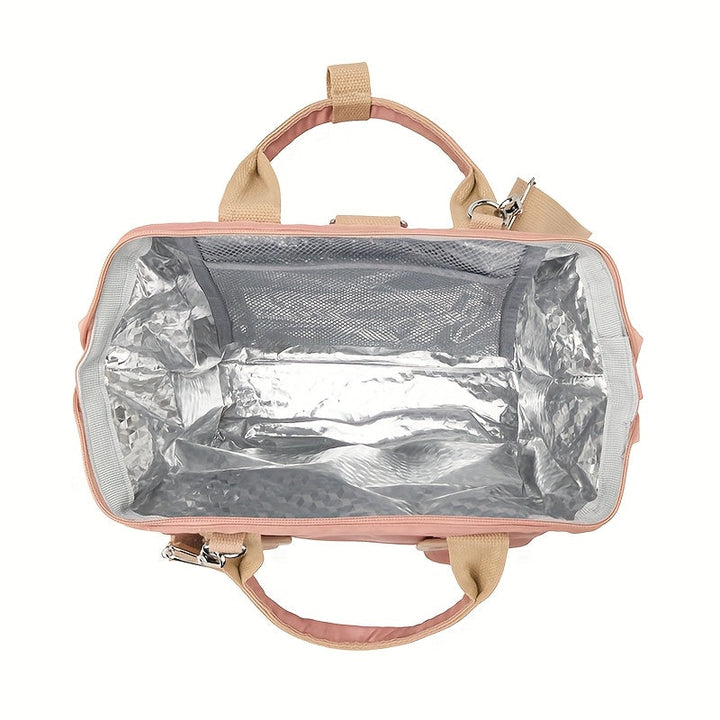 Bolsa de almuerzo portátil de gran capacidad versátil y elegante, aislada para mantener la comida fresca y fría, sin contacto con alimentos. Regreso a la escuela.