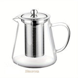 Tetera de Vidrio Grueso Premium con Infusor de Acero Inoxidable - Resistente al Calor, Apta para Lavavajillas para Café, Té en Flor y Hojas Sueltas