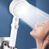 Juego de cabezal de ducha portátil TATUKIKO, montaje en pared, acabado pulido, blanco crema, con presión, con kit de instalación y modo de ahorro de agua, para baño, accesorio de cabezal de ducha|Aspecto moderno|Acabado pulido, cabezal de ducha y manguer