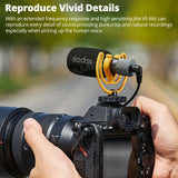 Micrófono universal para video GODOX VS-Mic con cuerpo de aleación de aluminio, conector de 3.5 mm, modo de alimentación USB, para iPhone, teléfonos Android, cámaras DSLR - Micrófono para grabación y transmisión, equipo de grabación para transmisiones |