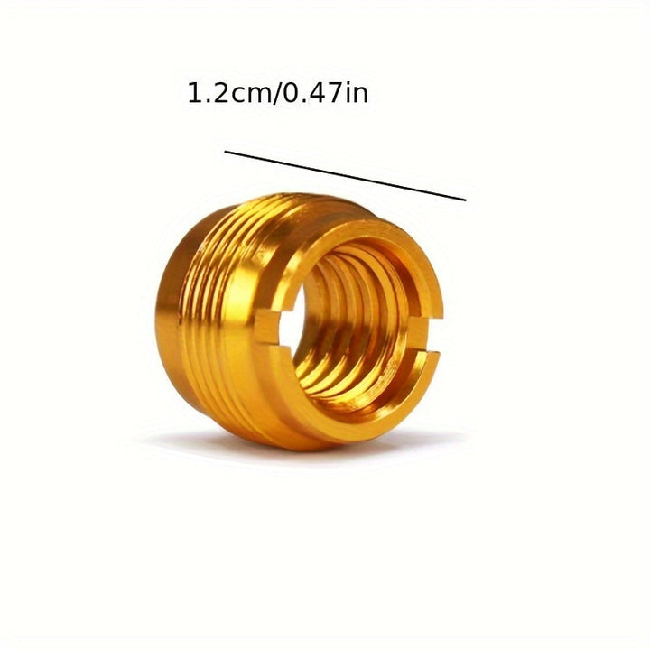 5 piezas de clips de micrófono antishock dorados, conversión de pernos, marco de rosca 3/8" a 5/8", diseño metálico duradero para accesorios de conectores XLR seguros, marco antishock | Acabado metálico elegante | Construcción metálica duradera, accesori