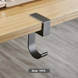 1pc Organizador de Ganchos para Escritorio de Aluminio - Colgador de Bolsas Sin Taladro con Diseño Antideslizante, y Blanco Elegante para Oficina o Estudiante (Uso Doméstico y Profesional), Solución de Almacenamiento de Bolsas, Fácil Instalación, Ganchos