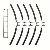 Percha Mágica de 5 Capas que Ahorra Espacio - Antideslizante, Organizador de Ropa Metálico Plegable para Dormitorios y Armarios