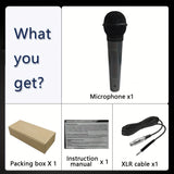Micrófono con Cable Portátil para Karaoke, Canto e Instrumentos - Micrófono Dinámico Profesional de Alta Calidad y Uso Multifuncional