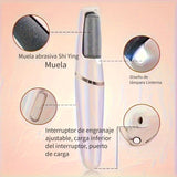 Removedor Eléctrico Recargable & Herramienta de Pedicura - USB Recargable, 400mAh, Portátil - Incluye Molinillo y Lima para Uñas - Ideal para uso en casa y viajes, kit de pedicura portátil