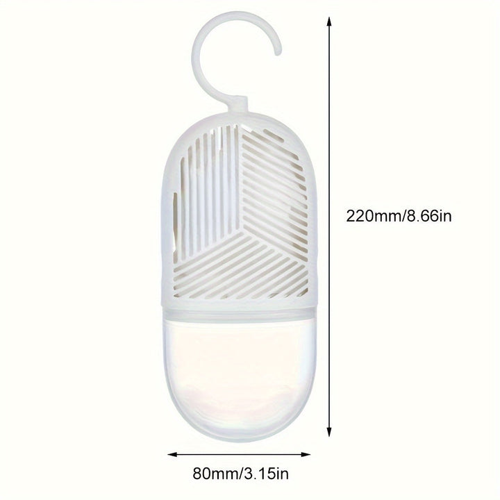 8pcs Cajas Absorbentes de Humedad Reutilizables para Colgar - Sin Necesidad de Electricidad, Solución Antimoho y a Prueba de Humedad de Alta Calidad para Armarios, Sótanos, Baños, Dormitorios - Diseño Duradero en Plástico, Control de Humedad para el Sóta