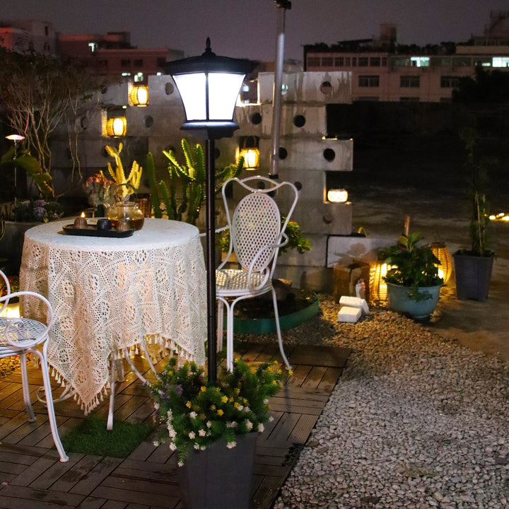 1pc Luz Solar de Jardín Exterior Primaveral Ahorro Energético, Lámpara para Césped con Jaula Decorativa LED Sin Cable para Paisaje y Macetas