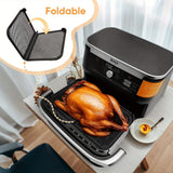 1pc Protector de salpicaduras de silicona para freidora de aire, alfombrilla reutilizable para prevenir salpicaduras de aceite para Ninja AF500, accesorio de cocina y parrilla, baffle antiadherente