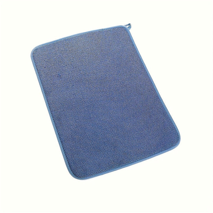 1pc Alfombrilla de secado de platos de cocina, microfibra absorbente, mantel individual antideslizante, resistente al calor, alfombrilla de drenaje, alfombrillas de secado para armarios, alfombrillas de baño