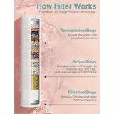 Cabezal de ducha portátil con filtro y 6 modos de aspersión - Alta presión, perlitas suavizadoras del agua para agua dura, eliminación del cloro - Reduce la sequedad y picazón de la piel, acabado cromado, inserto de pared/montaje, material ABS, cabezal d