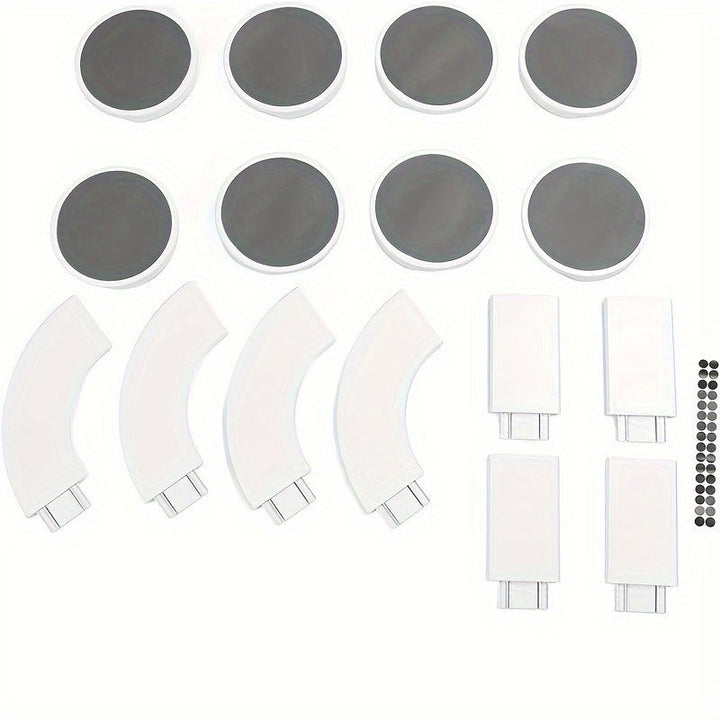 1 pieza de plato giratorio Lazy Susan de plástico blanco artístico - Bandeja giratoria Lazy Spinner expandible y movible para cocina y comedor, no necesita energía, se adapta a mesas rectangulares, plato decorativo para servir