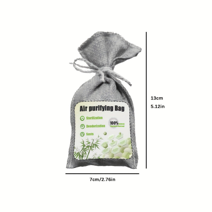 3/5/12 piezas de bolsas de purificación del aire de carbón de bambú de alta calidad | Multiusos para zapatos, armarios, dormitorios, coches, baños, cocinas y sótanos | Carbono activado natural | No se necesita electricidad, bolsas de purificación para el