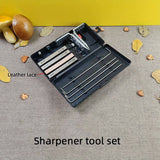 Sistema de afilador profesional para cocina - Ligero, simple, rápido, afilador de múltiples ángulos para cuchillos y herramientas, no requiere batería, con múltiples grados de abrasión y ángulos de afilado, afilador de cuchillos para cocina.