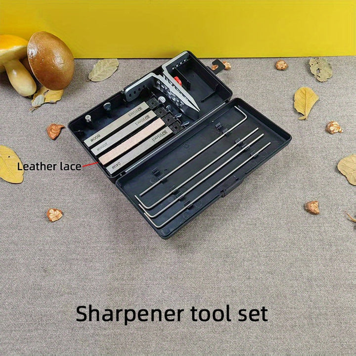 Sistema de afilador profesional para cocina - Ligero, simple, rápido, afilador de múltiples ángulos para cuchillos y herramientas, no requiere batería, con múltiples grados de abrasión y ángulos de afilado, afilador de cuchillos para cocina.