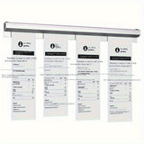 Sistema de portapapeles sin taladro de varios tamaños - Organizador de cocina de aluminio resistente para menús de comida para llevar y recibos - Soporte para tickets de grado comercial para cocinas y oficinas, instalación sin herramientas con flujo de p