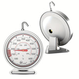 Termómetro de Horno de Precisión KT THERMO - Esfera Grande de Acero Inoxidable de 6.99cm, Rango de 100-600°F/50-300°C, Gancho Giratorio de 360° para Colgar o Poner de Pie Fácilmente, Ideal para Hornear, BBQ, Cocinar Carne - Regalo Perfecto para Fiestas y