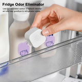 6/12pcs HUUCKY Absorbente de Olores con Carbón Activado - Diseño Cuadrado, Sin Necesidad de Electricidad, Caja Ventilada para Nevera, Congelador y Armarios