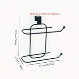 1 Pieza, Soporte Para Papel Higiénico, Estante De Almacenamiento De Rollos De Papel De Baño, Diseño De Gancho Para Soporte De Tejidos, Estante De Almacenamiento De Tejidos Ahorrador De Espacio, Accesorios De Baño