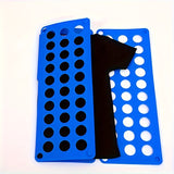 Organizador de ropa compacto - Tablero plegable de plástico resistente con aberturas redondas, ideal para camisetas y ropa, opción de almacenamiento para el hogar, organizador de ropa, sistemas de armarios montados en la pared.