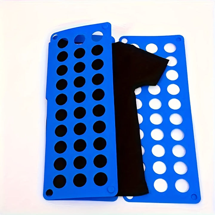 Organizador de ropa compacto - Tablero plegable de plástico resistente con aberturas redondas, ideal para camisetas y ropa, opción de almacenamiento para el hogar, organizador de ropa, sistemas de armarios montados en la pared.