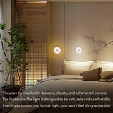 Luz nocturna LED naranja STAR con sensor de movimiento - Detección PIR ultra sensible, encendido/inicio instantáneo, eficiencia energética, desde el atardecer hasta el amanecer, perfecta para baño, mesa de noche, escaleras, pasillo, armario - Instalación