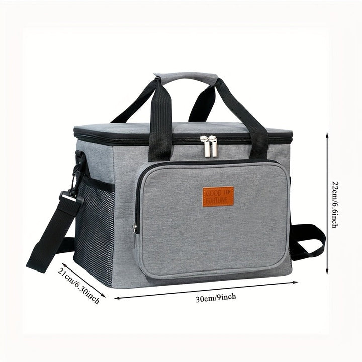 1 bolsa de almuerzo, bolsa aislada de mano y cruz, bolsa de picnic de hombro no alimentaria, paquete de hielo para coche al aire libre, bolsa de caja de almuerzo térmica, adecuada para acampar, trabajar, ir a la escuela, etc.