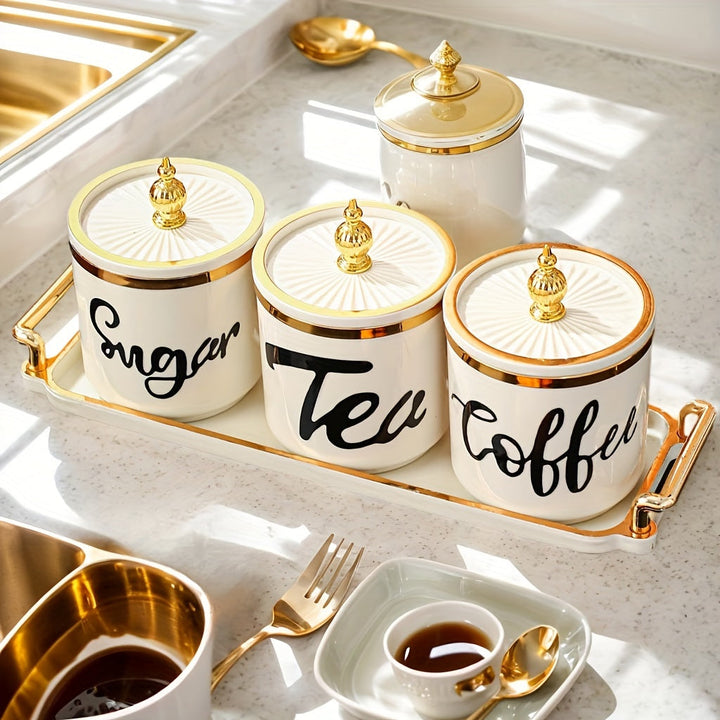 3 piezas/set (1 plato, 3 latas) latas de almacenamiento plástico multifuncionales, latas selladas, para sala, cocina, granos, dulces, galletas, pan, ideales para bodas al aire libre, fiestas, regalos, cumpleaños