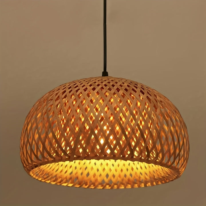 Lámpara de sombra de ratán tejido a mano estilo bohemio - Adecuada para montaje flush y luces de techo o uso decorativo, ideal para sala de estar, dormitorio, cocina y habitación de niños, área de comedor...