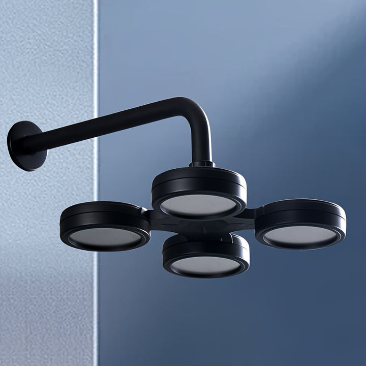 1 ducha de lujo, línea de cintura, cabezal de lluvia de alta presión y juego 2 en 1 portátil. Manguera extra larga, divisor de 3 vías y soporte adhesivo para ducha, accesorios de baño completo, set de ducha