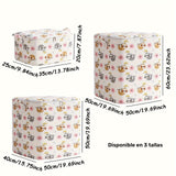 Bolsa de almacenamiento grande, 1 unidad, material no tejido, ideal para guardar sábanas, edredones, ropa de temporada, muñecas y más