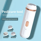 Herramienta eléctrica para pulir pies con carga, ideal para pies gruesos, elimina queratina de manera conveniente y sencilla, diseño blanco minimalista