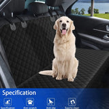 Cubierta de asiento de coche impermeable acolchada de lujo para perros, cubierta de asiento trasero para perros, cubierta protectora para asientos de banco largo, cubierta de asiento antideslizante adecuada para la mayoría de los coches, camiones y SUV c