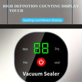 Maquinilla de sellado al vacío portátil con carga USB para alimentos, máquina automática de sellado de alimentos con pantalla LED, ideal para camping, caza y uso en la cocina, almacenamiento de alimentos al aire libre, el mejor regalo del Día de la Madre