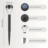 8/10 piezas de luz de proyección solar LED SolarFlare, patrón de cascada ovalada, superficie pulida, control de interruptor, panel solar, batería de níquel, iluminación de patio no extraíble, para jardín, patio, sendero, paisaje de césped