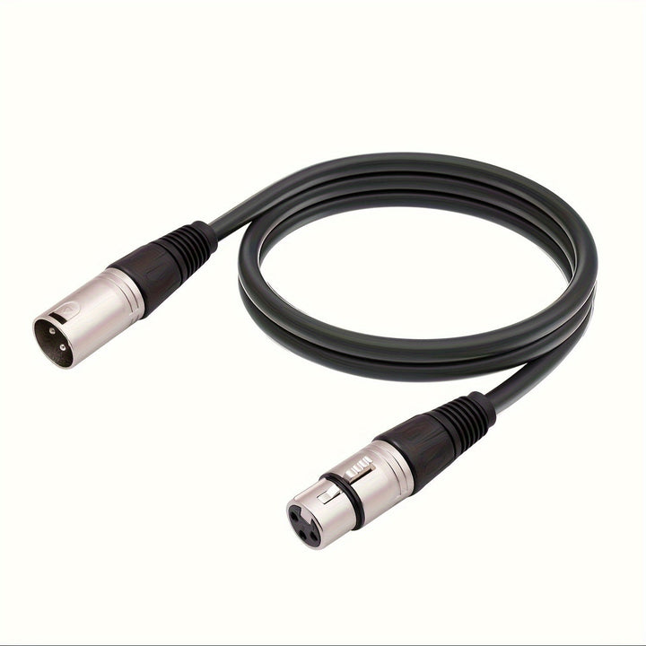 Cable de micrófono XLR profesional Xingzhaotong, conector de audio macho a hembra de 3 pines, forma redonda, sin batería, conector fiable de enchufar y listo para usar para sistemas de PA y micrófonos