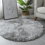 Alfombra Redonda de Peluche - Suave, Lavable a Máquina, Alfombra Esponjosa para Decoración de Dormitorio y Sala de Estar