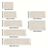 Alfombra de área con diseño bohemio de arcoíris y flecos - Lavable a máquina, antideslizante, tapete de poliéster ideal para sala, entrada, dormitorio - Alfombra geométrica para interior/exterior, cocina, pasillo, porche, lavandería