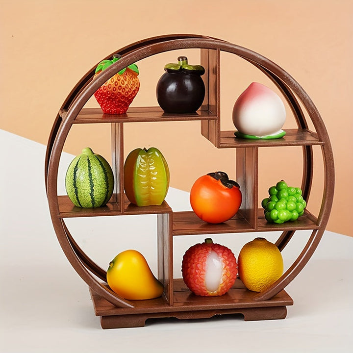 2 Estanterías de Exhibición de Casas de Muñecas en Miniatura - Accesorios DIY, Estanterías Vacías para Decoración de Escena de Juguetes, Plástico, Modelos, Bogu