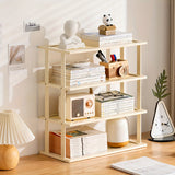 1pc Estante de Libros de Madera Moderno para Escritorio - Estante de Almacenamiento Montado en el Suelo para Sala de Estar y Estudio, Material de Madera Dura, No Requiere Electricidad, Montaje Fácil, Decoraciones para Estantes de Libros